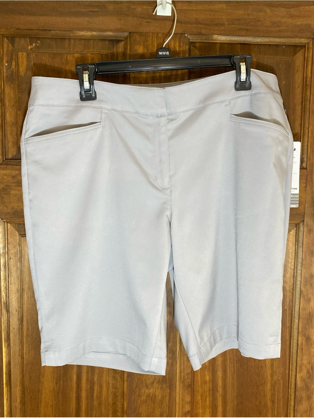 Grand Slam Light Gray Pull-On Bermuda Shorts